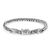 D'Joy Bali Legacy Sterling Silver Double Face Dragon Bracelet (7.25 In) (43.70 g)