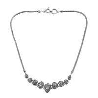 TLV Bali Legacy Sterling Silver Frangipani Flower Necklace (20-21.50 Inches) (27.40 g)