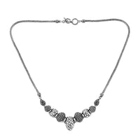 TLV Bali Legacy Sterling Silver Frangipani Flower Necklace (20-21.50 Inches) (27.40 g)