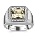 Rhapsody 950 Platinum AAAA Turkizite, Diamond (E-F, VS) (0.19 cts) Men's Ring (Size 10.0) (17.50 g) 6.15 ctw - Sticky add to cart bar