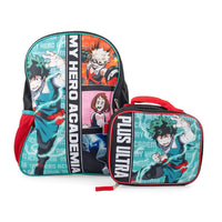 My Hero Academia Backpack with Lunch Bag (12"x5"x16")