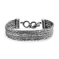 D'Joy Bali Legacy Sterling Silver Tulang Naga, Borobudur and Padian Weaves Flat Chain Bracelet (7.25-8.0In) (34.10 g) - Sticky add to cart bar