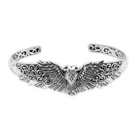 Bali Legacy Sterling Silver Double Head Garuda Cuff Bracelet (7.25 In) 27.90 Grams