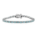 Madagascar Paraiba Apatite Tennis Bracelet in Platinum Over Sterling Silver (6.50 In) 5.75 ctw - Sticky add to cart bar