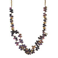 Golden and Magic Color Glass Necklace in Goldtone 31.50-33.50 Inches