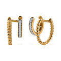 Moissanite Hoop Earrings in Vermeil Yellow Gold Over Sterling Silver 0.50 ctw - Sticky add to cart bar
