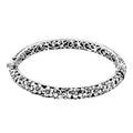 Bali Legacy Sterling Silver Frangipani Flower Bangle Bracelet (6.50 In) 27 Grams - Sticky add to cart bar