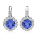 Certified & Appraised Rhapsody 950 Platinum AAAA Tanzanite and E-F VS Diamond Earrings 2.20 ctw - Sticky add to cart bar