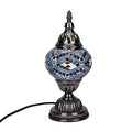 Fragrant Turkish Moroccan Glass Mosaic Table Lamp (4.5"x4.5"x11.4") with Bulb and 10 Pieces of Essential Oils for Aromatherapy (US Plug, 110V, 30W) - Sticky add to cart bar