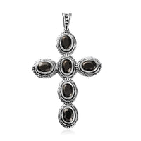 Artisan Crafted Elite Shungite South West Style Cross Pendant without Chain in Sterling Silver 2.80 ctw