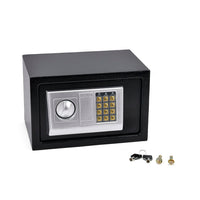 Safe Box with Password Lock and Two Emergency Keys (Powered by 4xAA Batteries) (6.69""x9.05""x6.69"")