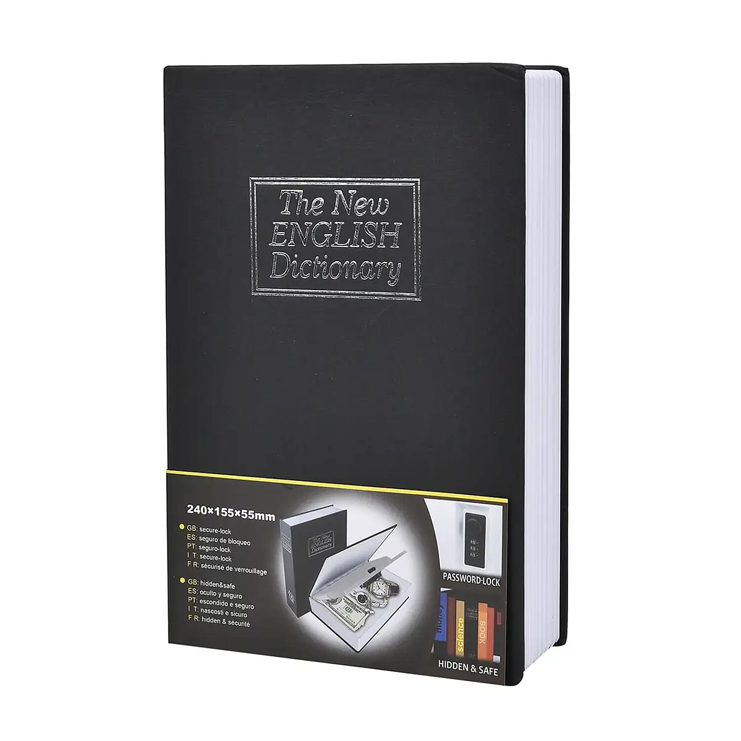 Dictionary Diversion Secret Hidden Safe Storage Book with Password Lock (6.18"x2.24"x9.44")