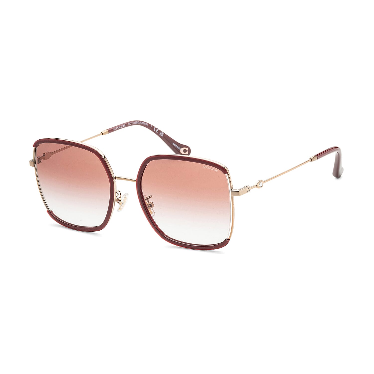 Coach Women's Rose Gold Fashion Sunglasses with Protection Case