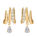 D'Joy Moissanite 1.30 ctw Earrings in Vermeil Yellow Gold Over Sterling Silver - Sticky add to cart bar
