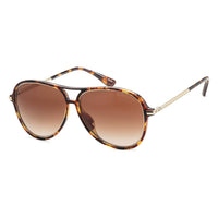 Michael Kors Women's Dark Tortoise Aviator Sunglasses with Protection Case (Ships in 8-10 Business Days)