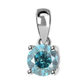 Luxoro 14K White Gold Venice Blue Diamond I1-I2 Solitaire Ring (Size 6.0) 1.00 ctw - Sticky add to cart bar