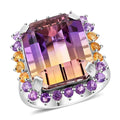 Bi-Color Ametrine, Multi Gemstone Ring in Sterling Silver (Size 10.0) 11.50 ctw - Sticky add to cart bar