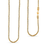 18K Yellow Gold 2.5mm Borobudur Chain Necklace with Magnetic Lock 18 Inches 17.40 Grams