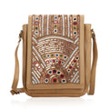 100%  Genuine Leather embellished crossbody sling Bag Size: 10.5(L) x 2.5 (W) x 8.5 (H)  inches Color:Black " - Sticky add to cart bar