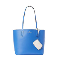 Kate Spade Blue Grained Leather Ava Reversible Tote Bag (16.7"x12.2"x11.4")