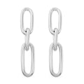 Italian Sterling Silver Paper Clip 3 Row Drop Statement Earrings 11.10 Grams - Sticky add to cart bar