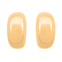 Italian 14K Yellow Gold Over Sterling Silver Bold Dome Statement Earrings 5.70 Grams