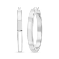 Italian Sterling Silver Bold Hoop Statement Earrings 7.50 Grams
