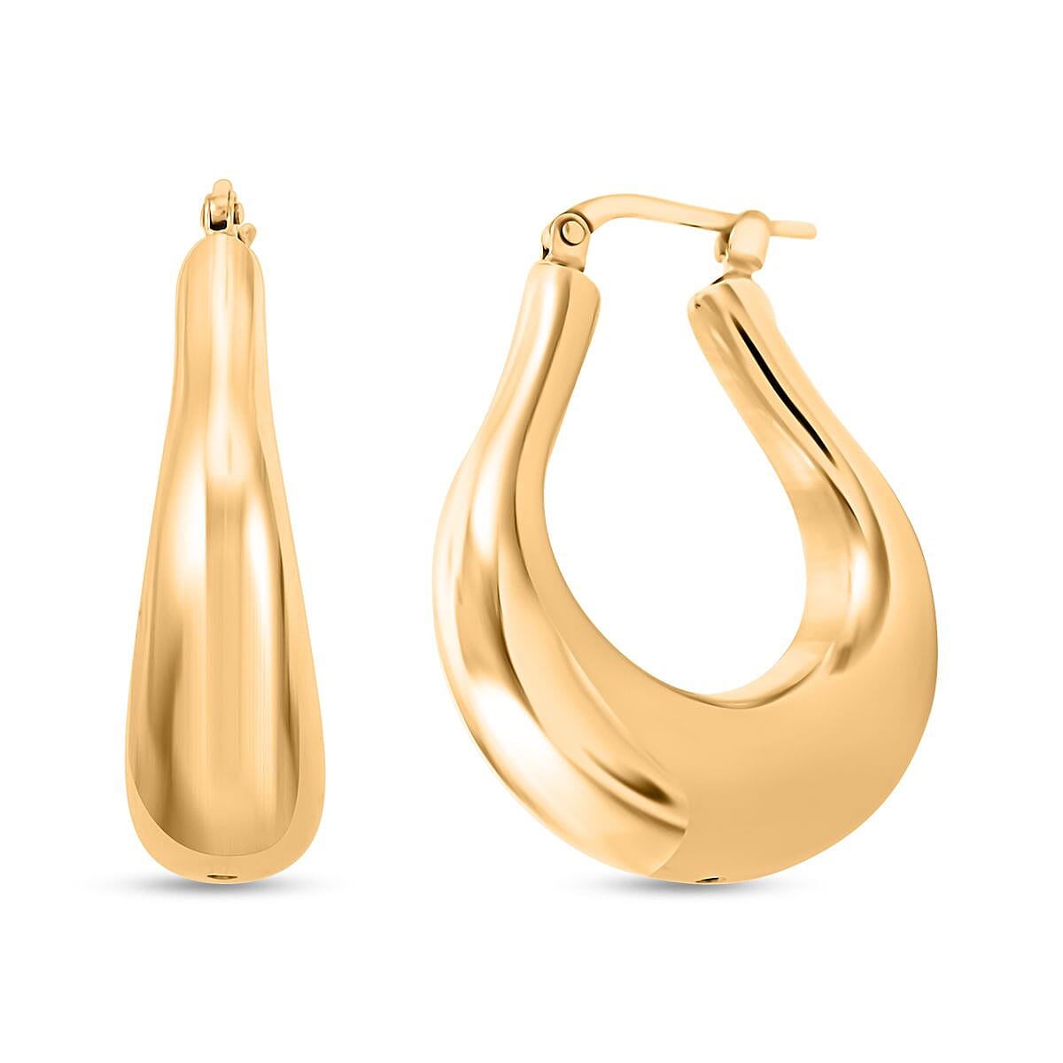 Italian 14K YG Over Sterling Silver Statement Earrings (9.10 g)