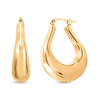 Italian 14K YG Over Sterling Silver Statement Earrings (9.10 g)