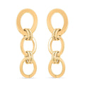 Italian 14K YG Over Sterling Silver Interlocked Drop Statement Earrings (11.40 g) - Sticky add to cart bar
