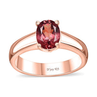 Blush Apatite Solitaire Ring in Vermeil RG Over Sterling Silver (Size 7.0) 1.25 ctw