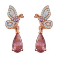 Blush Apatite and Multi Gemstone Dangle Earrings in Vermeil Rose Gold Over Sterling Silver 2.10 ctw - Sticky add to cart bar