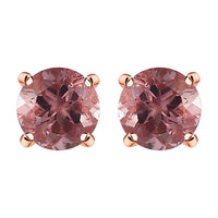 Blush Apatite Solitaire Stud Earrings in Vermeil Rose Gold Over Sterling Silver 1.15 ctw