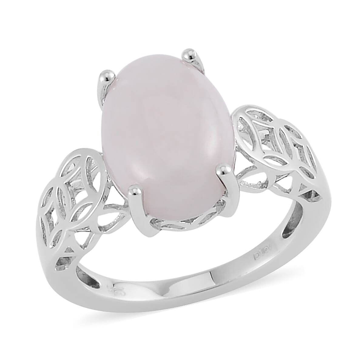 Natural Jade Solitaire Ring in Platinum Over Sterling Silver (Size 10) 6.65 ctw