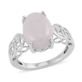 Natural Jade Solitaire Ring in Platinum Over Sterling Silver (Size 10) 6.65 ctw - Sticky add to cart bar