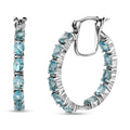 Betroka Blue Apatite Inside Out Hoop Earrings in Platinum Over Sterling Silver 4.00 ctw - Sticky add to cart bar