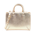 Tory Burch Rose Gold Saffiano Leather Emerson Small Zip Tote Bag (10.5"x4.25"x8") - Sticky add to cart bar