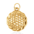 Luxoro 10K Yellow Gold Electroform Floral Pendant without Chain 0.30 Grams - Sticky add to cart bar