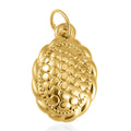 Luxoro 10K Yellow Gold Electroform Oval Pendant without Chain 0.30 Grams - Sticky add to cart bar