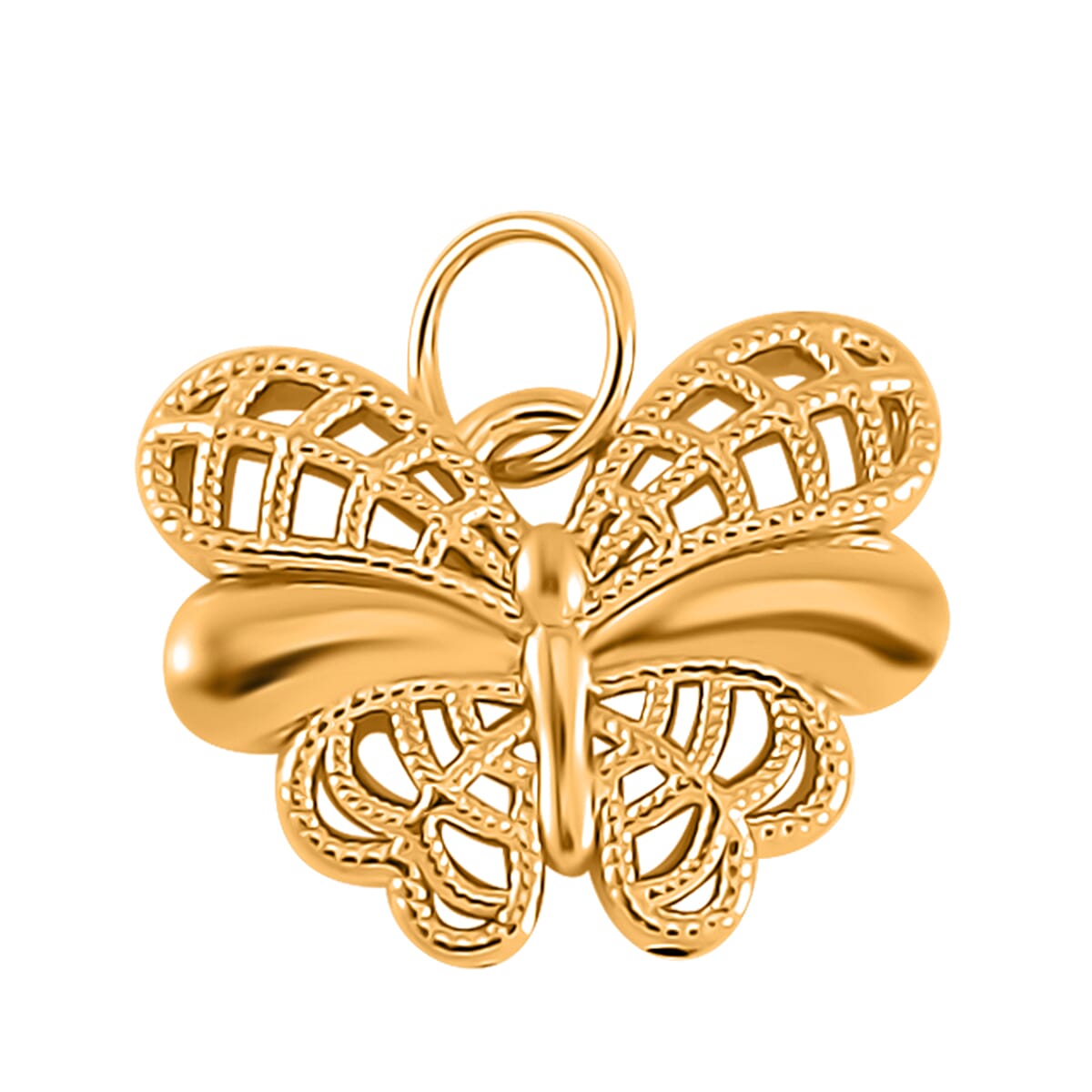 10K Yellow Gold Butterfly Pendant without Chain 0.30 Grams
