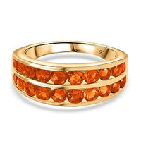 Salamanca Fire Opal Ring in 18K Vermeil YG Over Sterling Silver (Size 10.0) 1.15 ctw