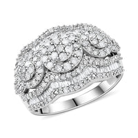 Diamond Vintage Ring in Sterling Silver