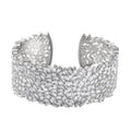 Moissanite 22.80 ctw Fire Crakers Cuff Bracelet in Platinum Over Sterling Silver (7.50 In) - Sticky add to cart bar