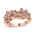 Natural Champagne Diamond Ring in Vermeil Rose Gold Over Sterling Silver 0.75 ctw - Sticky add to cart bar