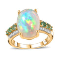 Premium Ethiopian Welo Opal, Multi Gemstone Ring in Vermeil YG Over Sterling Silver (Size 6.0) 4.40 ctw - Sticky add to cart bar