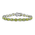 Peridot Tennis Bracelet in Platinum Over Sterling Silver (6.50 In) (Del. in 10-12 Days) 15.85 ctw - Sticky add to cart bar