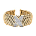 Italian Simulated Diamond Bangle Bracelet in 14K Yellow Gold Over Sterling Silver (7.0 In) 5.35 ctw - Sticky add to cart bar