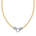 Italian Simulated Diamond Necklace (18 Inches) in 14K YG Over and Sterling Silver 2.75 ctw - Sticky add to cart bar