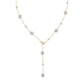 White Puka Shell Pearl Necklace in 14K YG Sterling Silver 22 Inches - Sticky add to cart bar