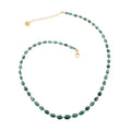 Certified & Appraised Iliana 18K Yellow Gold AAA Monte Belo Indicolite Beaded Graduation Necklace 18-20 Inches 43.00 ctw - Sticky add to cart bar
